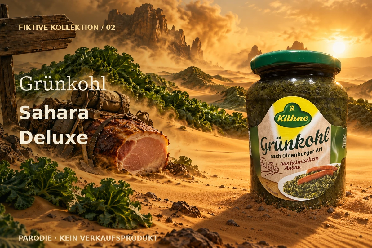 Erfundene Parodie: Grünkohl Sahara Deluxe